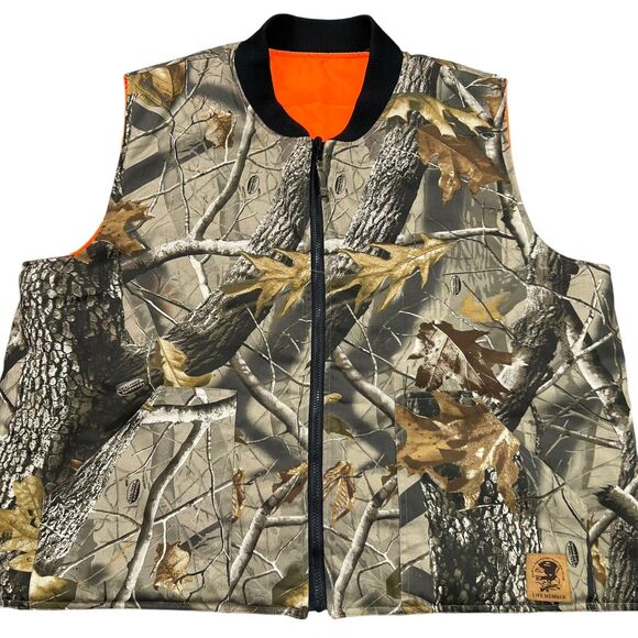 Bob Allen Reversible Camouflage Vest Mens 2XL Realtree Hardwoods Hunting - Picture 1 of 11